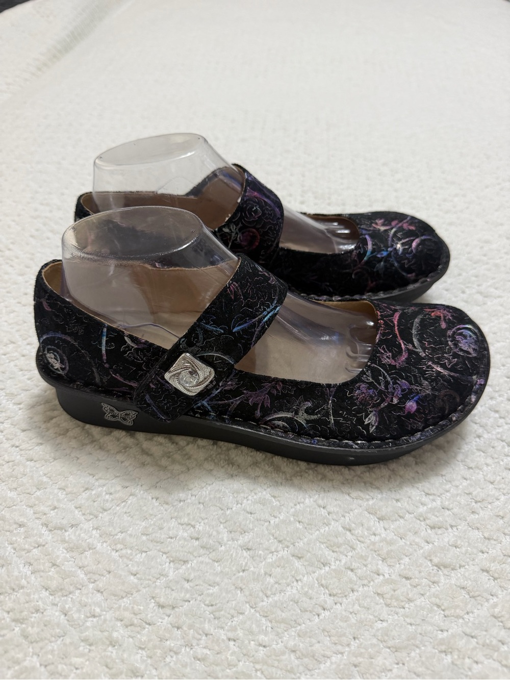 Alegria Paloma Metallic Floral Mary Jane Boho Women’s Size 39 US 9 - Picture 7 of 11